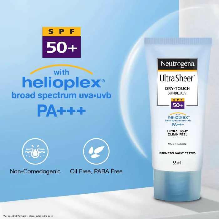 Neutrogena Ultra Sheer Sunscreen, SPF 50+, 88 ml-3.webp